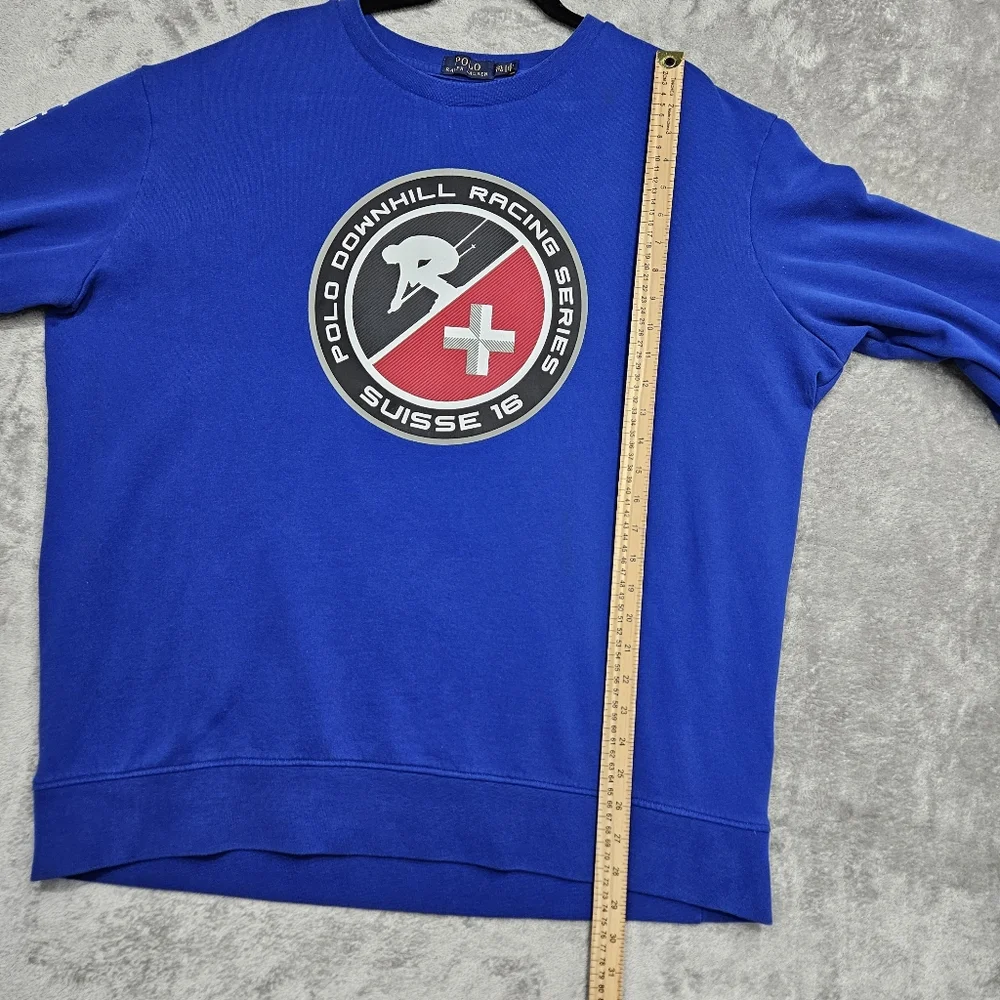 Polo Ralph Lauren Downhill Racing Series Suisse 16 Crewneck Sweatshirt Blue XXL